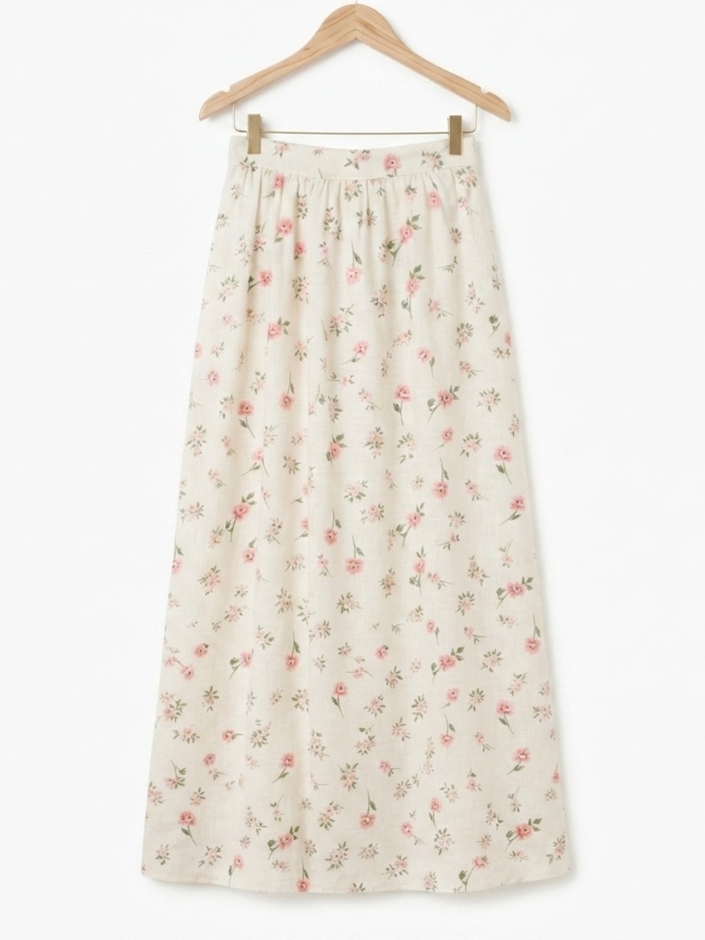 Joie linen rosebud maxi midi skirt medium coquette
